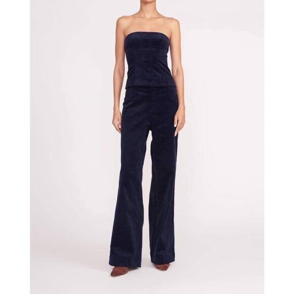 STAUD Pants - Staud Grayson Corduroy Wide Leg  Pant Navy Size 8